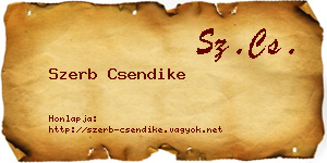 Szerb Csendike névjegykártya