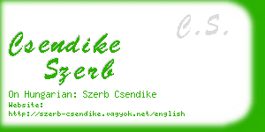csendike szerb business card